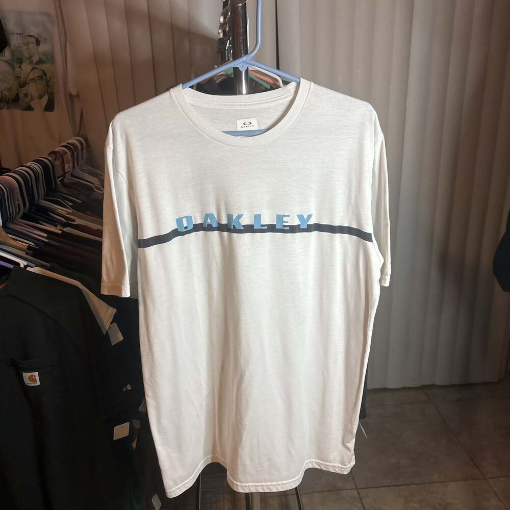 Oakley Vintage Big Center Logo White T-Shirt